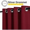 imageNICETOWN 2 Panels Weighted Blackout Cabana Curtains Outdoor Patio W52 x L84 Windproof Top amp Bottom Grommet amp Back Tab Thermal Heavyweight Drapes Keep Privacy for YardPorch Biscotti BeigeRed