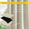 imageNICETOWN 2 Panels Weighted Blackout Cabana Curtains Outdoor Patio W52 x L84 Windproof Top amp Bottom Grommet amp Back Tab Thermal Heavyweight Drapes Keep Privacy for YardPorch Biscotti BeigeLight Beige