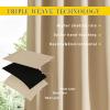 imageNICETOWN 2 Panels Weighted Blackout Cabana Curtains Outdoor Patio W52 x L84 Windproof Top amp Bottom Grommet amp Back Tab Thermal Heavyweight Drapes Keep Privacy for YardPorch Biscotti BeigeBiscotti Beige