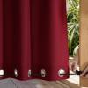 imageNICETOWN 2 Panels Weighted Blackout Cabana Curtains Outdoor Patio W52 x L84 Windproof Top amp Bottom Grommet amp Back Tab Thermal Heavyweight Drapes Keep Privacy for YardPorch Biscotti BeigeRed