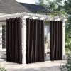 imageNICETOWN 2 Panels Weighted Blackout Cabana Curtains Outdoor Patio W52 x L84 Windproof Top amp Bottom Grommet amp Back Tab Thermal Heavyweight Drapes Keep Privacy for YardPorch Biscotti BeigeCoffee