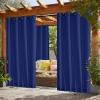 imageNICETOWN 2 Panels Weighted Blackout Cabana Curtains Outdoor Patio W52 x L84 Windproof Top amp Bottom Grommet amp Back Tab Thermal Heavyweight Drapes Keep Privacy for YardPorch Biscotti BeigeBlue