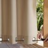 imageNICETOWN 2 Panels Weighted Blackout Cabana Curtains Outdoor Patio W52 x L84 Windproof Top amp Bottom Grommet amp Back Tab Thermal Heavyweight Drapes Keep Privacy for YardPorch Biscotti BeigeTaupe