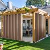 imageNICETOWN 2 Panels Weighted Blackout Cabana Curtains Outdoor Patio W52 x L84 Windproof Top amp Bottom Grommet amp Back Tab Thermal Heavyweight Drapes Keep Privacy for YardPorch Biscotti BeigeTan