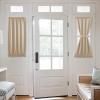 imageNICETOWN Door Curtain Panel Grey French Door Curtains Blackout Thermal Insulated Curtain Sidelight Privacy for WindowLiving RoomDoorwaysClassroom 25W by 72L inches 1 PanelBiscotti Beige