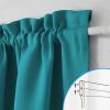 imageNICETOWN Door Curtain Panel Grey French Door Curtains Blackout Thermal Insulated Curtain Sidelight Privacy for WindowLiving RoomDoorwaysClassroom 25W by 72L inches 1 PanelPeacock Teal