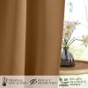 imageNICETOWN Door Curtain Panel Grey French Door Curtains Blackout Thermal Insulated Curtain Sidelight Privacy for WindowLiving RoomDoorwaysClassroom 25W by 72L inches 1 PanelGold Brown
