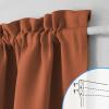 imageNICETOWN Door Curtain Panel Grey French Door Curtains Blackout Thermal Insulated Curtain Sidelight Privacy for WindowLiving RoomDoorwaysClassroom 25W by 72L inches 1 PanelBurnt Orange