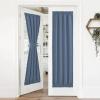 imageNICETOWN Door Curtain Panel Grey French Door Curtains Blackout Thermal Insulated Curtain Sidelight Privacy for WindowLiving RoomDoorwaysClassroom 25W by 72L inches 1 PanelStone Blue