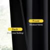 imageNICETOWN Door Curtain Panel Grey French Door Curtains Blackout Thermal Insulated Curtain Sidelight Privacy for WindowLiving RoomDoorwaysClassroom 25W by 72L inches 1 Panel100 Blackout  Black