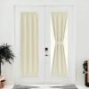 imageNICETOWN Door Curtain Panel Grey French Door Curtains Blackout Thermal Insulated Curtain Sidelight Privacy for WindowLiving RoomDoorwaysClassroom 25W by 72L inches 1 PanelLight Beige