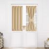 imageNICETOWN Door Curtain Panel Grey French Door Curtains Blackout Thermal Insulated Curtain Sidelight Privacy for WindowLiving RoomDoorwaysClassroom 25W by 72L inches 1 PanelBiscotti Beige
