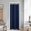 imageNICETOWN Door Curtain Panel Grey French Door Curtains Blackout Thermal Insulated Curtain Sidelight Privacy for WindowLiving RoomDoorwaysClassroom 25W by 72L inches 1 PanelNavy