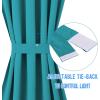 imageNICETOWN Door Curtain Panel Grey French Door Curtains Blackout Thermal Insulated Curtain Sidelight Privacy for WindowLiving RoomDoorwaysClassroom 25W by 72L inches 1 PanelPeacock Teal