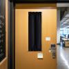 imageNICETOWN Door Curtain Panel Grey French Door Curtains Blackout Thermal Insulated Curtain Sidelight Privacy for WindowLiving RoomDoorwaysClassroom 25W by 72L inches 1 PanelBlack
