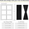 imageNICETOWN Door Curtain Panel Grey French Door Curtains Blackout Thermal Insulated Curtain Sidelight Privacy for WindowLiving RoomDoorwaysClassroom 25W by 72L inches 1 Panel100 Blackout  Black