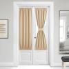 imageNICETOWN Door Curtain Panel Grey French Door Curtains Blackout Thermal Insulated Curtain Sidelight Privacy for WindowLiving RoomDoorwaysClassroom 25W by 72L inches 1 PanelBiscotti Beige