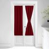 imageNICETOWN Door Curtain Panel Grey French Door Curtains Blackout Thermal Insulated Curtain Sidelight Privacy for WindowLiving RoomDoorwaysClassroom 25W by 72L inches 1 PanelBurgundy