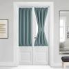 imageNICETOWN Door Curtain Panel Grey French Door Curtains Blackout Thermal Insulated Curtain Sidelight Privacy for WindowLiving RoomDoorwaysClassroom 25W by 72L inches 1 PanelGreyish Blue