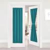 imageNICETOWN Door Curtain Panel Grey French Door Curtains Blackout Thermal Insulated Curtain Sidelight Privacy for WindowLiving RoomDoorwaysClassroom 25W by 72L inches 1 PanelPeacock Teal
