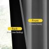 imageNICETOWN Door Curtain Panel Grey French Door Curtains Blackout Thermal Insulated Curtain Sidelight Privacy for WindowLiving RoomDoorwaysClassroom 25W by 72L inches 1 Panel100 Blackout  Grey