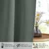 imageNICETOWN Door Curtain Panel Grey French Door Curtains Blackout Thermal Insulated Curtain Sidelight Privacy for WindowLiving RoomDoorwaysClassroom 25W by 72L inches 1 PanelDark Mallard