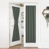 imageNICETOWN Door Curtain Panel Grey French Door Curtains Blackout Thermal Insulated Curtain Sidelight Privacy for WindowLiving RoomDoorwaysClassroom 25W by 72L inches 1 PanelDark Mallard