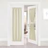 imageNICETOWN Door Curtain Panel Grey French Door Curtains Blackout Thermal Insulated Curtain Sidelight Privacy for WindowLiving RoomDoorwaysClassroom 25W by 72L inches 1 PanelLight Beige