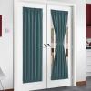 imageNICETOWN Door Curtain Panel Grey French Door Curtains Blackout Thermal Insulated Curtain Sidelight Privacy for WindowLiving RoomDoorwaysClassroom 25W by 72L inches 1 PanelSea Teal