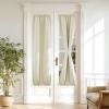 imageNICETOWN Door Curtain Panel Grey French Door Curtains Blackout Thermal Insulated Curtain Sidelight Privacy for WindowLiving RoomDoorwaysClassroom 25W by 72L inches 1 PanelLight Beige