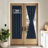 imageNICETOWN Door Curtain Panel Grey French Door Curtains Blackout Thermal Insulated Curtain Sidelight Privacy for WindowLiving RoomDoorwaysClassroom 25W by 72L inches 1 Panel100 Blackout  Navy Blue