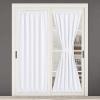imageNICETOWN Door Curtain Panel Grey French Door Curtains Blackout Thermal Insulated Curtain Sidelight Privacy for WindowLiving RoomDoorwaysClassroom 25W by 72L inches 1 PanelPure White