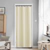 imageNICETOWN Door Curtain Panel Grey French Door Curtains Blackout Thermal Insulated Curtain Sidelight Privacy for WindowLiving RoomDoorwaysClassroom 25W by 72L inches 1 PanelLight Beige