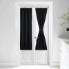 imageNICETOWN Door Curtain Panel Grey French Door Curtains Blackout Thermal Insulated Curtain Sidelight Privacy for WindowLiving RoomDoorwaysClassroom 25W by 72L inches 1 PanelBlack