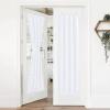 imageNICETOWN Door Curtain Panel Grey French Door Curtains Blackout Thermal Insulated Curtain Sidelight Privacy for WindowLiving RoomDoorwaysClassroom 25W by 72L inches 1 PanelPure White