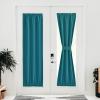 imageNICETOWN Door Curtain Panel Grey French Door Curtains Blackout Thermal Insulated Curtain Sidelight Privacy for WindowLiving RoomDoorwaysClassroom 25W by 72L inches 1 PanelPeacock Teal
