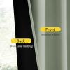 imageNICETOWN Door Curtain Panel Grey French Door Curtains Blackout Thermal Insulated Curtain Sidelight Privacy for WindowLiving RoomDoorwaysClassroom 25W by 72L inches 1 Panel100 Blackout  Sage Green