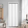 imageNICETOWN Door Curtain Panel Grey French Door Curtains Blackout Thermal Insulated Curtain Sidelight Privacy for WindowLiving RoomDoorwaysClassroom 25W by 72L inches 1 PanelPure White