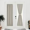 imageNICETOWN Door Curtain Panel Grey French Door Curtains Blackout Thermal Insulated Curtain Sidelight Privacy for WindowLiving RoomDoorwaysClassroom 25W by 72L inches 1 PanelNatural