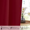 imageNICETOWN Door Curtain Panel Grey French Door Curtains Blackout Thermal Insulated Curtain Sidelight Privacy for WindowLiving RoomDoorwaysClassroom 25W by 72L inches 1 PanelBurgundy
