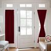 imageNICETOWN Door Curtain Panel Grey French Door Curtains Blackout Thermal Insulated Curtain Sidelight Privacy for WindowLiving RoomDoorwaysClassroom 25W by 72L inches 1 PanelBurgundy