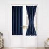 imageNICETOWN Door Curtain Panel Grey French Door Curtains Blackout Thermal Insulated Curtain Sidelight Privacy for WindowLiving RoomDoorwaysClassroom 25W by 72L inches 1 PanelNavy