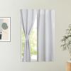 imageNICETOWN Door Curtain Panel Grey French Door Curtains Blackout Thermal Insulated Curtain Sidelight Privacy for WindowLiving RoomDoorwaysClassroom 25W by 72L inches 1 PanelWith Pole  Greyish White