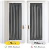 imageNICETOWN Door Curtain Panel Grey French Door Curtains Blackout Thermal Insulated Curtain Sidelight Privacy for WindowLiving RoomDoorwaysClassroom 25W by 72L inches 1 Panel100 Blackout  Grey