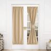 imageNICETOWN Door Curtain Panel Grey French Door Curtains Blackout Thermal Insulated Curtain Sidelight Privacy for WindowLiving RoomDoorwaysClassroom 25W by 72L inches 1 PanelBiscotti Beige