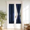 imageNICETOWN Door Curtain Panel Grey French Door Curtains Blackout Thermal Insulated Curtain Sidelight Privacy for WindowLiving RoomDoorwaysClassroom 25W by 72L inches 1 PanelNavy