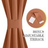 imageNICETOWN Door Curtain Panel Grey French Door Curtains Blackout Thermal Insulated Curtain Sidelight Privacy for WindowLiving RoomDoorwaysClassroom 25W by 72L inches 1 PanelBurnt Orange
