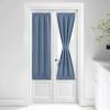 imageNICETOWN Door Curtain Panel Grey French Door Curtains Blackout Thermal Insulated Curtain Sidelight Privacy for WindowLiving RoomDoorwaysClassroom 25W by 72L inches 1 PanelStone Blue