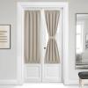 imageNICETOWN Door Curtain Panel Grey French Door Curtains Blackout Thermal Insulated Curtain Sidelight Privacy for WindowLiving RoomDoorwaysClassroom 25W by 72L inches 1 PanelNatural