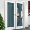 imageNICETOWN Door Curtain Panel Grey French Door Curtains Blackout Thermal Insulated Curtain Sidelight Privacy for WindowLiving RoomDoorwaysClassroom 25W by 72L inches 1 PanelSea Teal